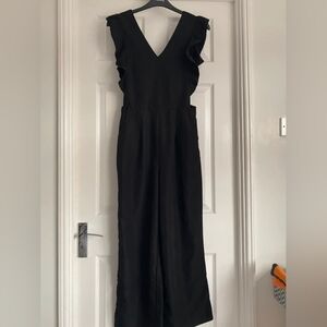 Vero Moda Black One-Shoulder Ruffle Jumpsuit